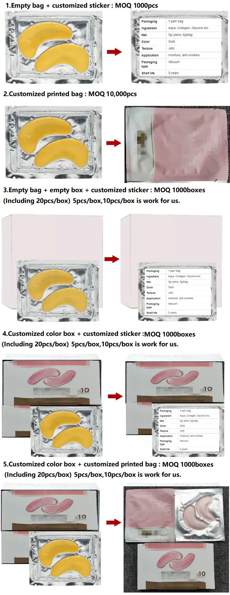 eye mask customized size